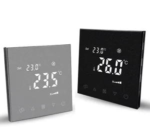 RS485 Modbus Touch Buttons 2 Pipe Fan Coil + Water Floor Heating 2 in 1 System Integrated Smart Cold Room Fcu Thermostat