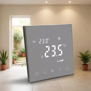 RS485 modbus Touch Buttons central air conditioning 2 pipe 0 10v modulating EC fan coil Smart cold Room fcu Thermostat