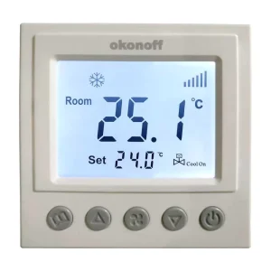 RS485 modbus digital central air conditioning 2 pipe fan coil Smart cold Room fcu Thermostat