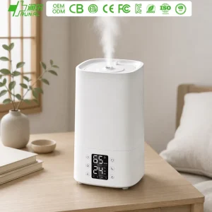 RUNAL 4L Top Fill Cool and Warm Mist Led Light Smart Ultrasonic Air Humidifier With Remote Control for Bedroom Use
