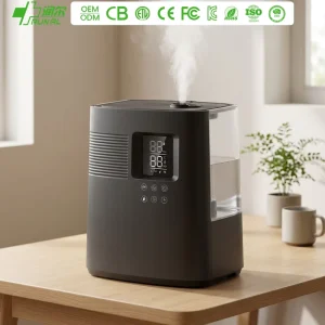 RUNAL 6L Hybrid Cool & Warm Mist Top Fill Electric Household Plastic UV Function Low Noise Smart Steam Ultrasonic Humidifier