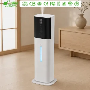 RUNAL 8L Floor Standing Electric Led Night Light Cool and Warm Mist Smart Ultrasonic Air Humidifier With Uv Lamp for Home