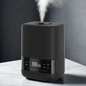 RUNAL Black Big Smart WiFi UV Light Ultrasonic Humidifier with Aromatherapy Electric App Controlled 6L Capacity for Home Use