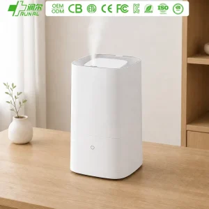 RUNAL Cool Mist Kc AC Powered Electric Ultrasonic Humidifier Remote Colorful LED Night Light for Baby Bedroom Household Use