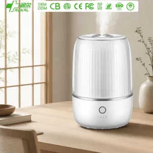 RUNAL Electric 4L Top Fill Negative Ion Cool Mist Moisture Desk Ultrasonic Humidifier Touch Control for Household Large Rooms