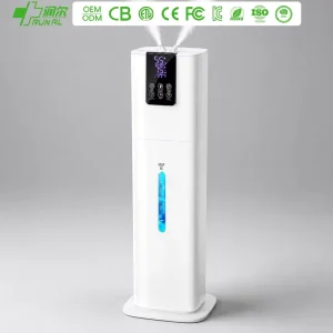 RUNAL H786 8L Big Capacity Electric Tower Rotating Nozzle H2O White Black Smart Ultrasonic Air Humidifier for Large Room