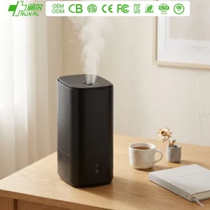 RUNAL OEM/ODM 2L Electric Desktop Negative Ion Cool Mist Ultrasonic Humidifier with French Support for Household Use