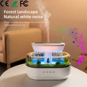 Raindrop Aroma Diffuser With Music And LED Light Ultrasonic Essential Oil Humidifier