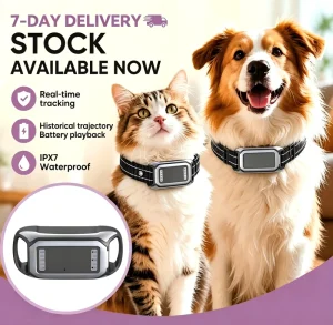 Ready to Ship GPS Pet Tracker IP67 Waterproof Dog Cat Tracking Device Multi-Country Global Version Strong Signal Coverage