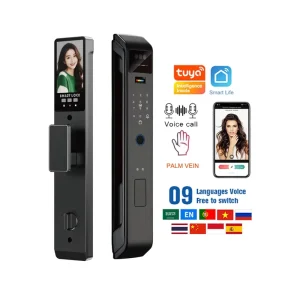 Real Time Video Intercom Tuya Wi Fi Homekit Smart Door Lock 3D Face Recognition Memory Card Storage Steel Door Compatibility