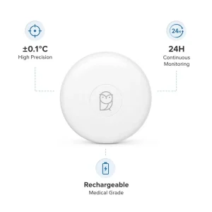 Real-time Fever Alarm Smart Baby Thermometer Wearable 24H Continuous Monitoring for Toddlers Intelligent Thermometer