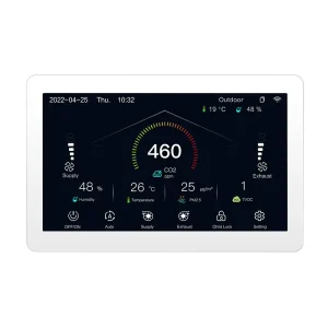 Real-time Monitoring of Voc Pm2.5 Co2 Temperature Humidity Programmable Wall Recuperator Floor Fresh air Intelligent Controller