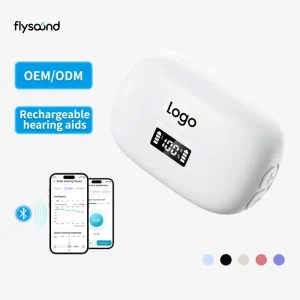 Rechargeable 32 Channels Digital Open Fit Clip Ear Hearing Aid with App Control Smart AI Noise Reduction Ear Aids for Seniors