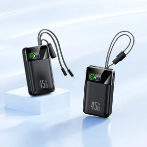 Rechargeable Laptop Power Bank LED Smart Digital Display Built in Cable High Power 45W Super Fast Charging