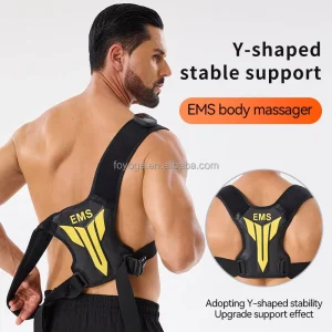 Rechargeable Smart EMS Massage Belt for Adult Scoliosis and Humpback Correction Portable Back Support with Timing Control