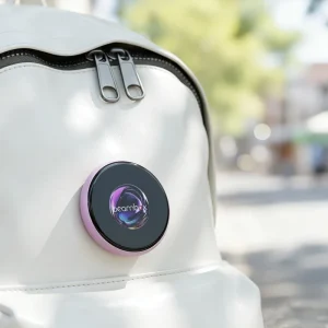 Rechargeable Smart Wearable E-Badge with Pin Via App Control for Cosplay