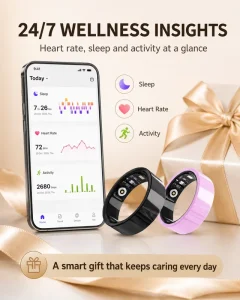 Rechargeable Smart Wearable Ring Gift For Couples Daily Fitness Sleep Activity Tracking