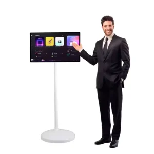 Rechargeable Wheel Mobile Touch Digital Signage for Retail Mall Movable Smart Display