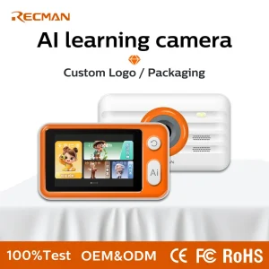Recman Smart AI Camera Learning Machine Children’s Interactive Educational Toy for 3 10 Years Photo Recognition MicroSD Plastic