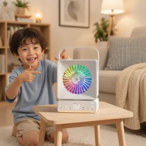 Remote Control 6000mAh USB Air Cooling Fan Mist Humidification for Speaker Five-Speed Setting Portable Household Oscillating