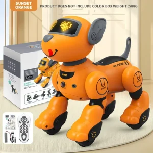 Remote Control AI Smart Robot Dog Toy LED Expression Screen Programmable Interactive Electronic Pet Robot Gift for Children
