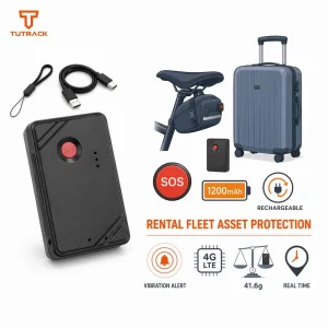 Rental Fleet Asset Protection SOS Emergency Button 1200mAh Rechargeable Battery Bike Bag Suitcase Tracker Wireless GPS Tracker