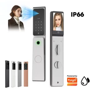 Residential Security Smart Lock IP66 Waterproof Face Recognition HD Video Intercom WiFi Tuya Gate Lock