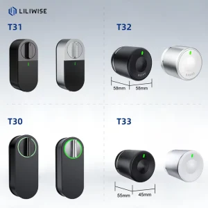 Retrofit Smart Door Lock Electronic Lock Digital Smart Lock Key Turner Fits EU Profile Cylinders With Auto Lock And App