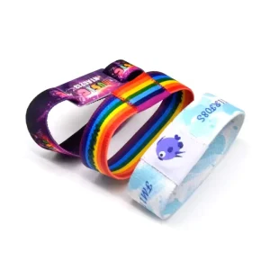 Reusable Elastic Woven RFID Wristband F08 Chip Smart Access Control Stretchy Bracelet 13.56MHz Contactless Event Hotel Gym