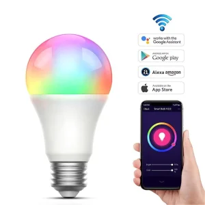 High-Quality LED Bulb, RGB Smart Home Wi-Fi Light, 9W, E27
