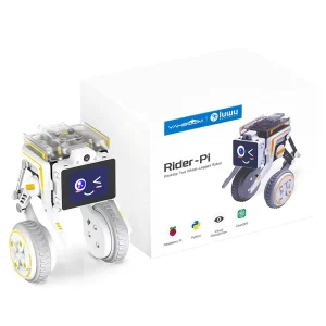 Rider Pi AI Robot Car Electronic Kit with IPS Display Raspberry Pi CM4 Module Built in IMU Supports ChatGPT Voice Interaction