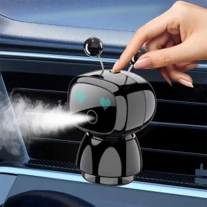 Robot Design Smart Automatic Spray Glass Car Air Freshener USB Rechargeable Eco Friendly Aroma Diffuser for Dashboard Household