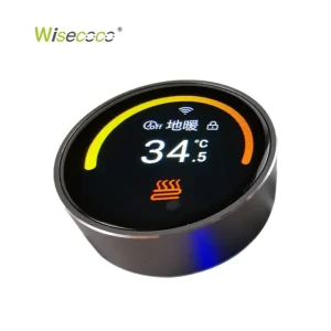Round Knob Screen IPS LCD Display BT WiFi Wireless Dimmer Smart Hmi Switch Knob Encoder for Thermostat Control Display