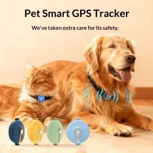 Round Pendant Pet Smart GPS Tracker Waterproof Anti Lost Pet Locator Real Time Positioning Tracking Device Collar Tag