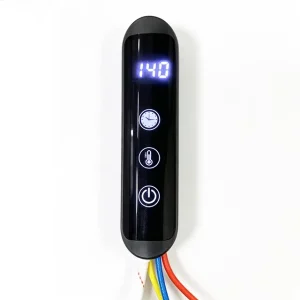Round Tube Black Touch Curved Screen Electric Towel Rail Radiator Smart Thermostat Controller