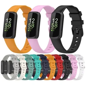 Rubber Water Resistant Replacement Sport Wristband Bracelet Smart Watch Strap for Inspire 3