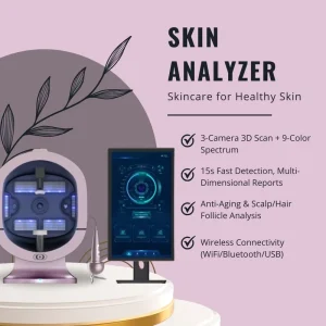 S5 Professional 3D AI Digital Skin Analyzer Wrinkle Pigmentation Acne Analysis US Compatible for Beauty Salons Clinics