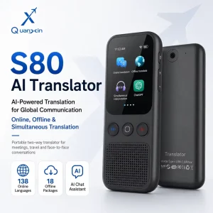 S80 138 Languages Translator Device Instant Offline Voice Translation Portable Ai Two Way Language Translator for Business