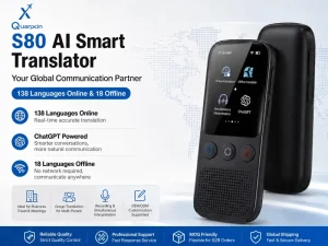 S80 Portable Smart Translation Device with 138 Languages Online Speech Translator Offline Automatic Voice Translator Machine