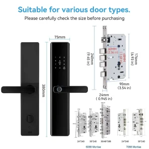 S819-2 Smart Locks Fingerprint Key Password Card Digital TTlock Tuya Zigbee Intelligent Door Lock