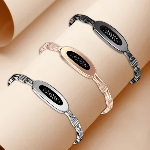 S9 Smart Bracelet Fashion Jewelry Zinc Alloy Heart Rate Blood Oxygen Pedometer Sleep Monitor IP68 Waterproof Screen Display