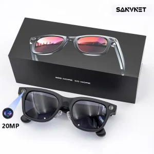 SANVNET SNT VERVE Smart AI Glasses with 20MP Camera Video Recording Outdoor Sunglasses Bone Conduction Microphone Smart Eyewear