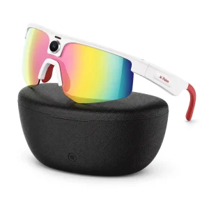 SANVNET SNT VISTA Smart Glasses with Charging Case 8MP Camera POV Video Recording Sunglasses Outdoor Cycling Smart Glasses