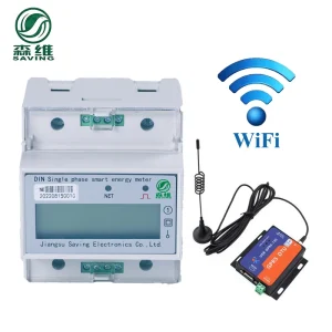 SAVING DDSU1218 WiFi Smart Energy Meter Digital 5(60)A Single Phase Din Rail with RS485 Modbus NB Class1 Accuracy Waterproof