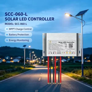 SCC060L SCC LoRaWAN Solar LED Street Light Controller 12V 24V Battery MPPT Solar Charger Zero Touch GPS Asset Management