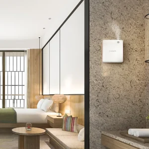 SCENTA OEM Bluetooth APP Control Wireless Smart Aroma Diffuser 100ml Wall Mounted Scent Machine Battery Essential Oil Diffuser