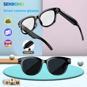 SENBONO M89 AI Translator Smart Glasses HD Camera BT Call Object Recognition 290mAh OEM ODM Supported