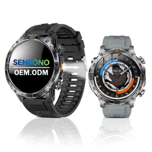 SENBONO Men’s Professional Outdoor Sports Smartwatch AK91 1.7 inch Fitness Tracker Compass Wireless Calling Outdoor Smartwatch