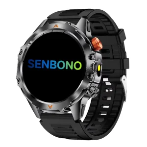 SENBONO V75 Smart Outdoor Wrist Watch Silica Gel Band Compass IP68 Waterproof Offline Payment Fitness Tracker Touch Screen