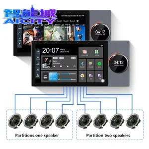 SHENGQIONG Q7 7 Inch IPS Android Smart Panel Touch Screen Music Speaker Output Tuya App Control Built in Smart Switch